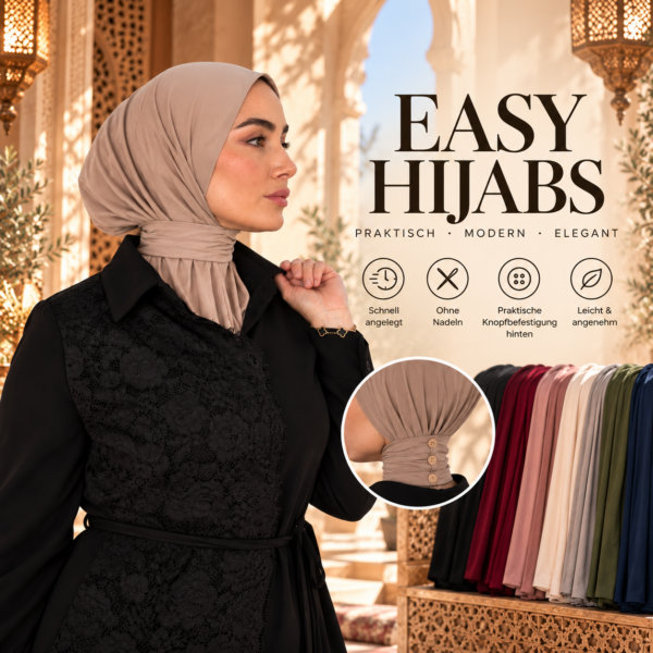 elegante easy hijabs in arabischer architektur
